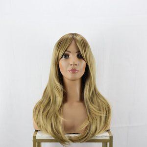 Blonde Long natural straight hair
